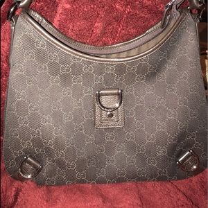Gucci Brown Denim Abbey Handbag